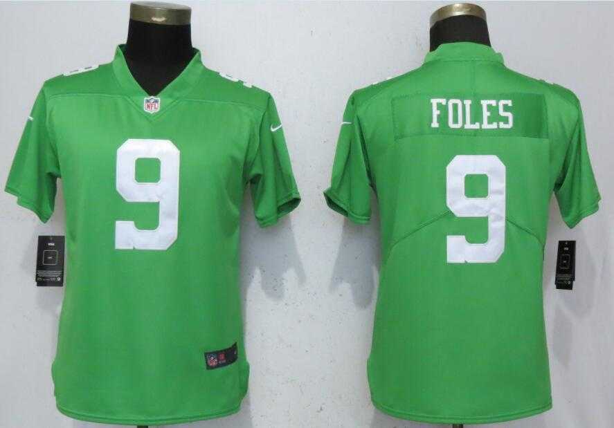 Women Nike Eagles 9 Nick Foles Green Throwback 2018 Vapor Untouchable Limited Jersey,We sell and wholesale Women Nike Eagles 9 Nick Foles Green Throwback 2018 Vapor Untouchable Limited Jersey on line form chian!
